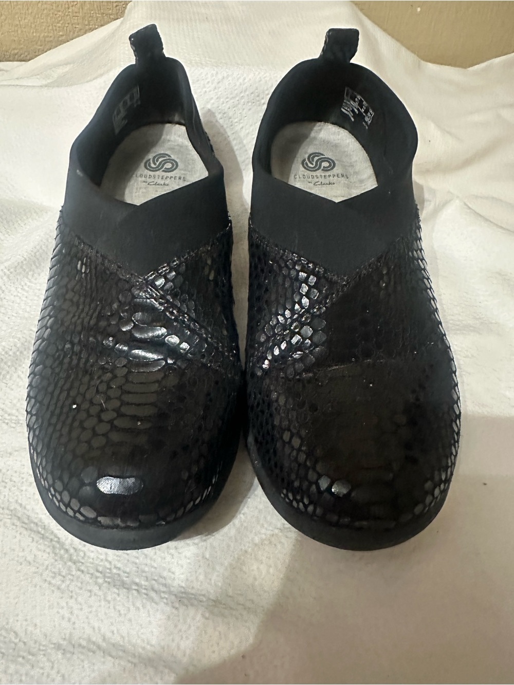 Clarks Cloudsteppers Textured Slip On Shoes